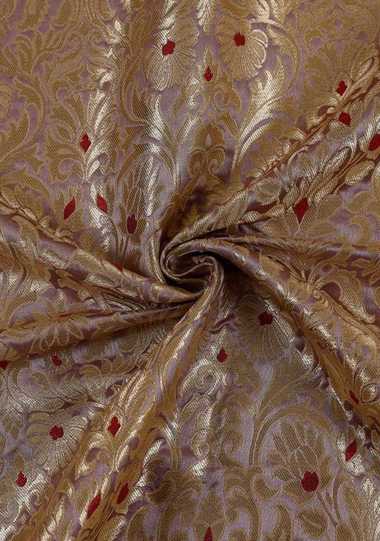 Purple Jacquard Brocade Lehenga Set