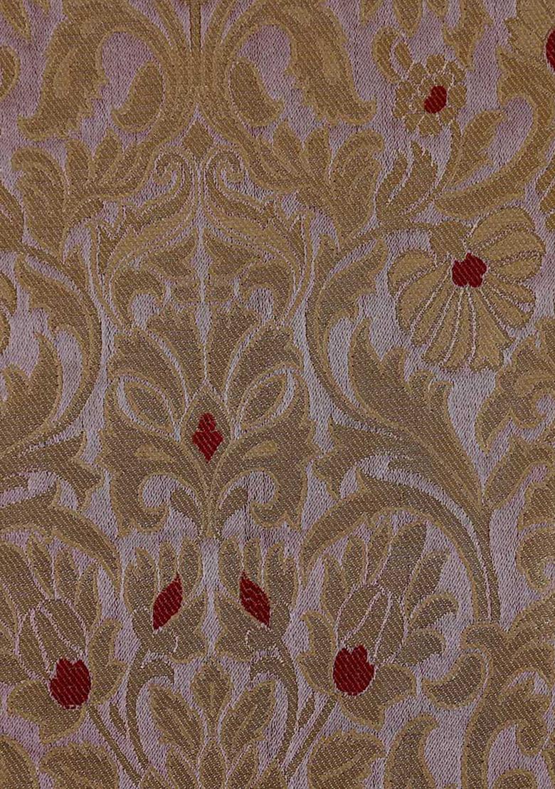 Purple Jacquard Brocade Lehenga Set - Indya