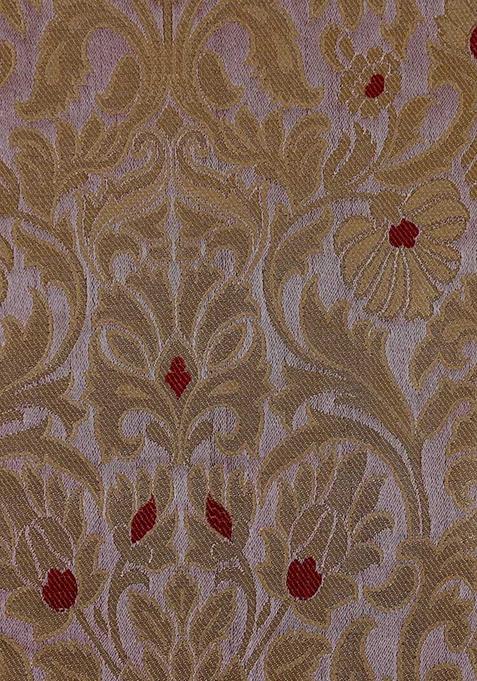 Purple Jacquard Brocade Lehenga Set