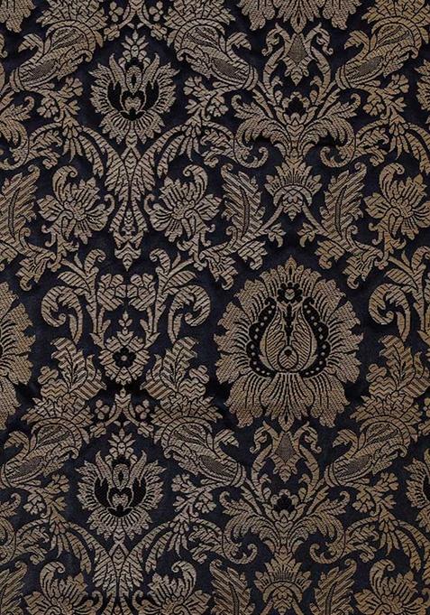 Black Jacquard Brocade Lehenga Set