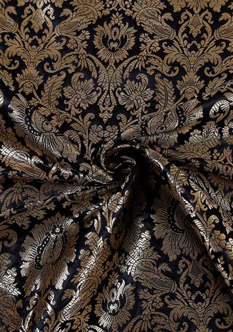 Black Jacquard Brocade Lehenga Set