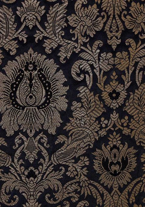 Black Jacquard Brocade Lehenga Set