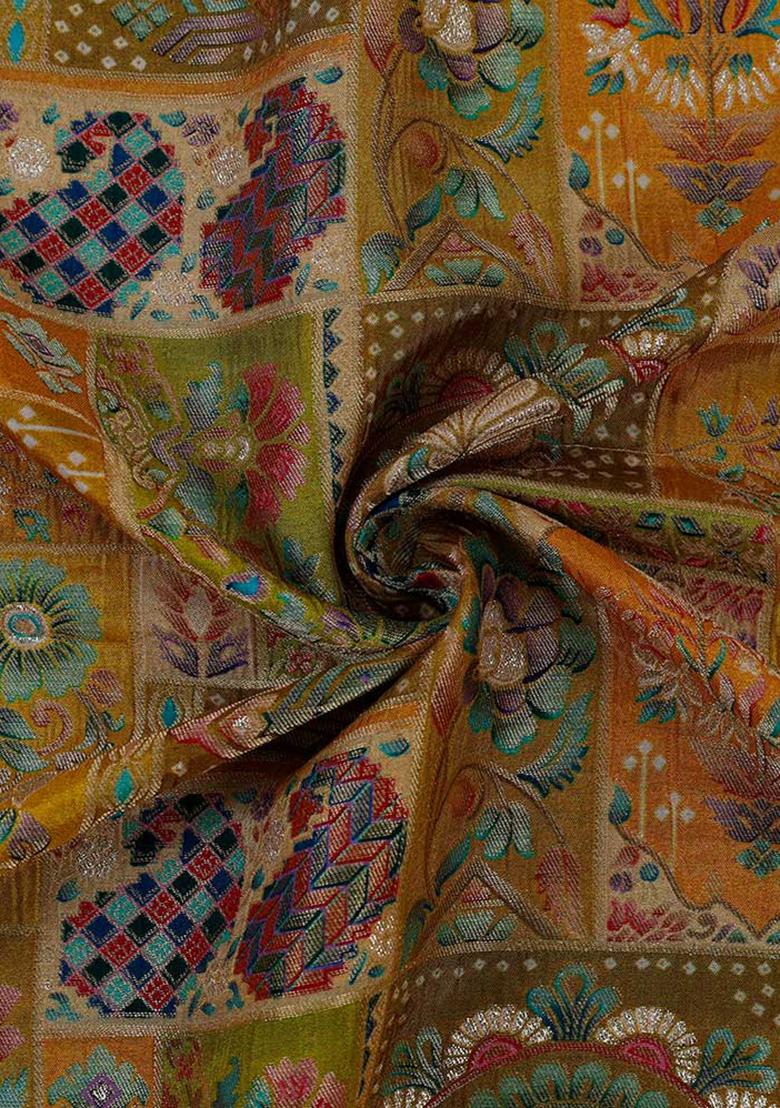 Multi Jacquard Brocade Lehenga Set