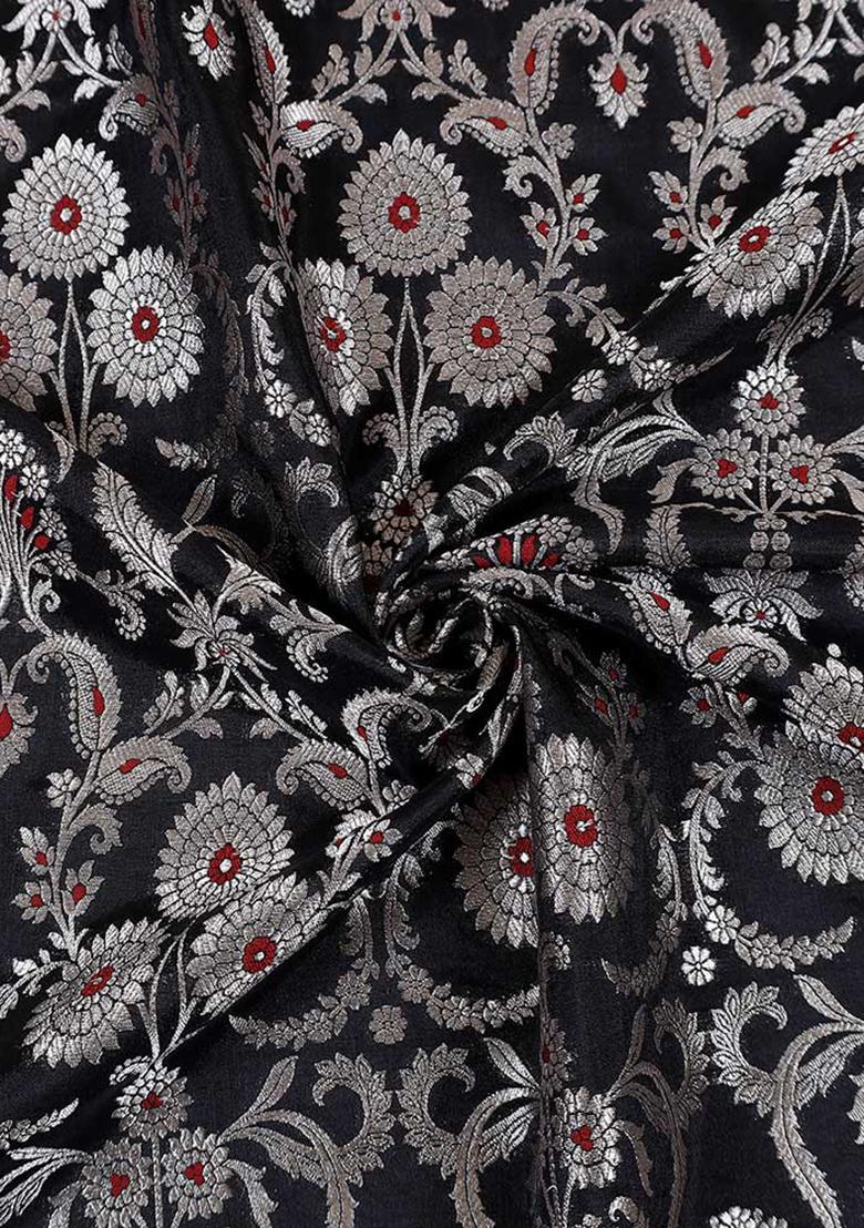 Black Jacquard Brocade Lehenga Set