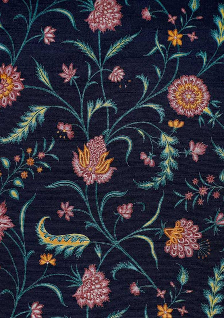 Blue Printed Viscose Lehenga Set - Indya