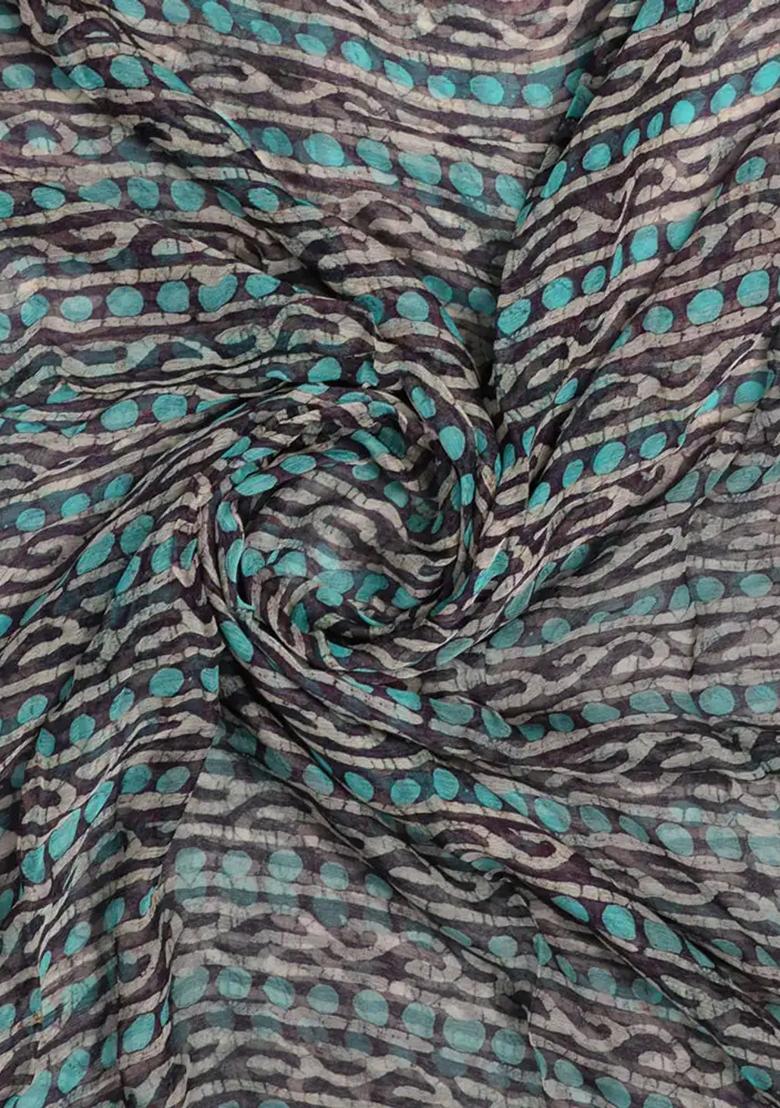 Multi Printed Chiffon Lehenga Set