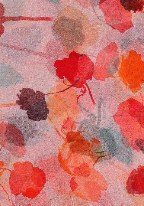 Multi Printed Chiffon Lehenga Set