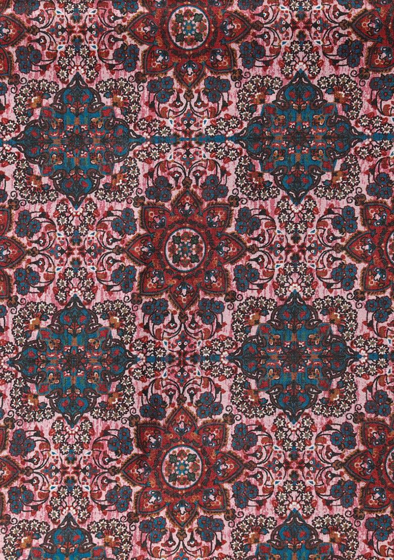 Pink Printed Dola Silk Lehenga Set - Indya