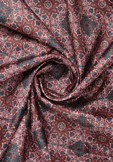 Pink Printed Dola Silk Lehenga Set