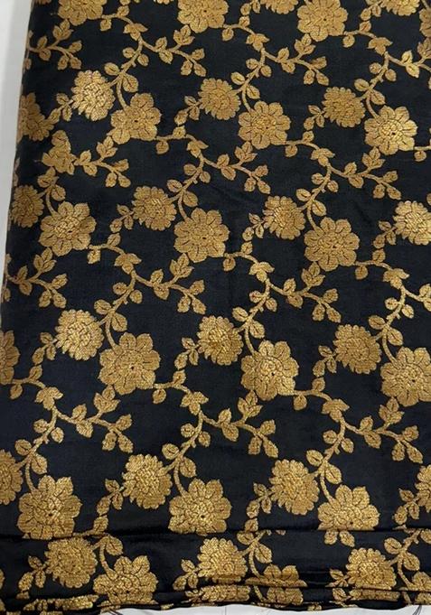 Black Jacquard Brocade Lehenga Set