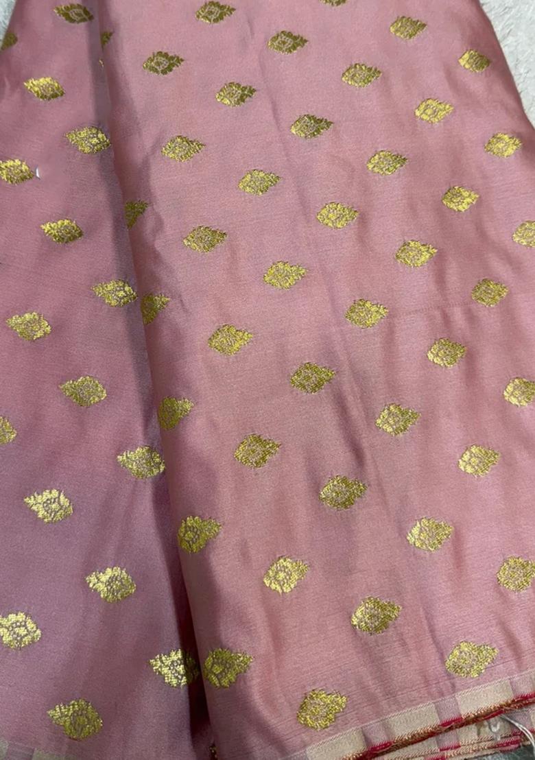 Pastel Pink Jacquard Brocade Lehenga Set