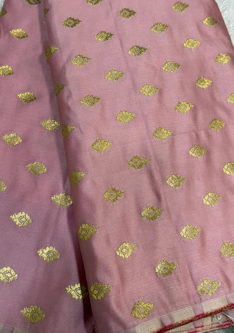 Pastel Pink Jacquard Brocade Lehenga Set