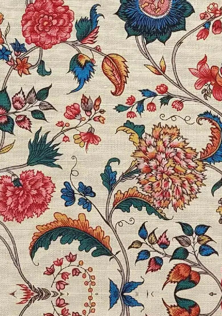 Multicolor Printed Chiffon Lehenga Set