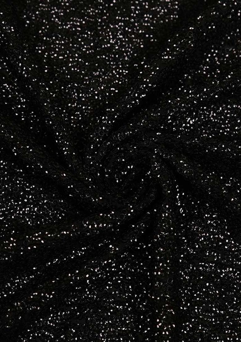 Black Sequin Embellished Georgette Lehenga Set