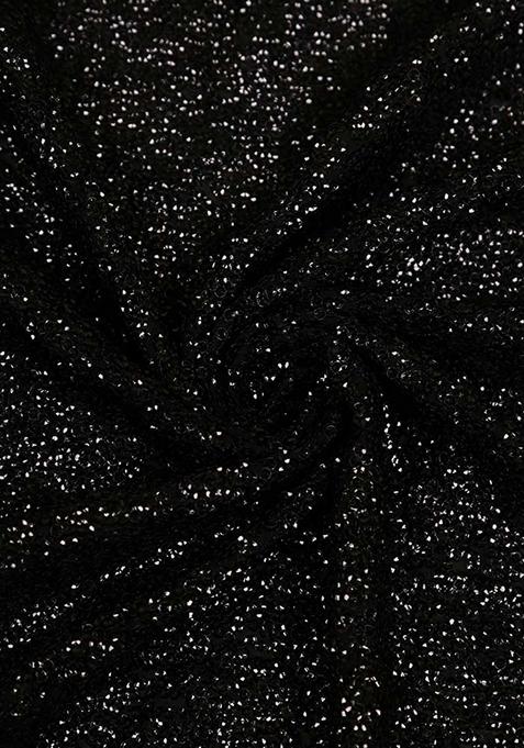 Black Sequin Embellished Georgette Lehenga Set