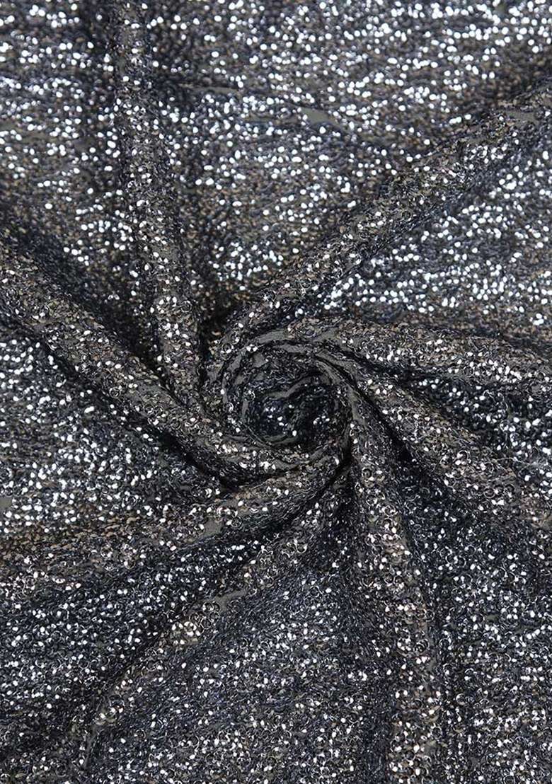 Grey Sequin Embellished Lehenga Set - Indya