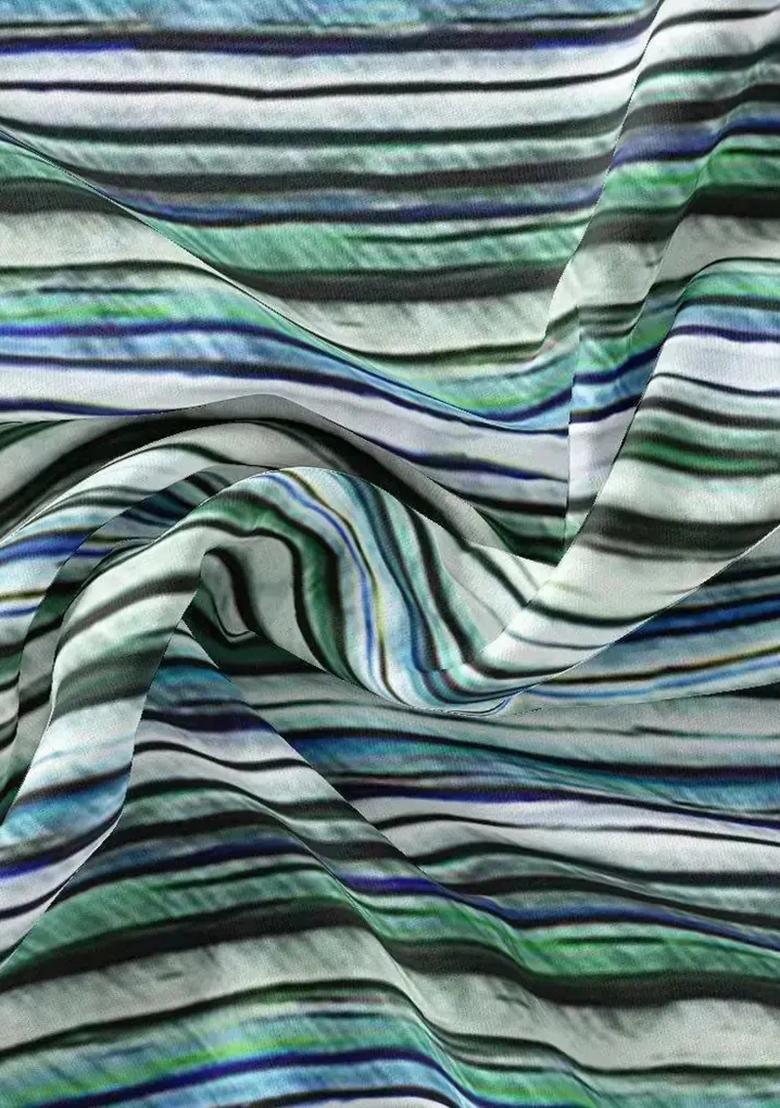 Multicolor Printed Georgette Lehenga Set