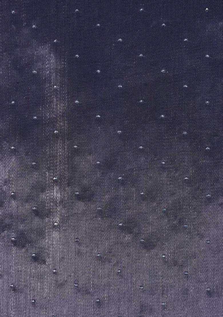 Purple Stone Work Satin Lehenga Set - Indya