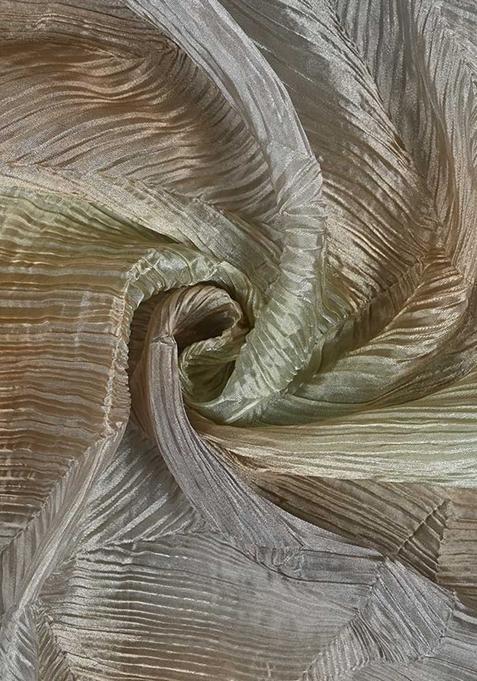 Multicolor Printed Organza Lehenga Set