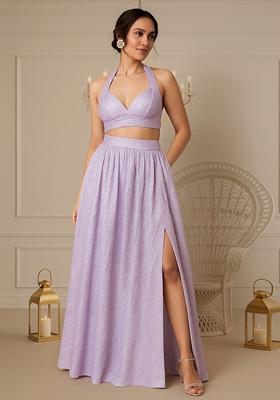 Multicolor Printed Organza Lehenga Set