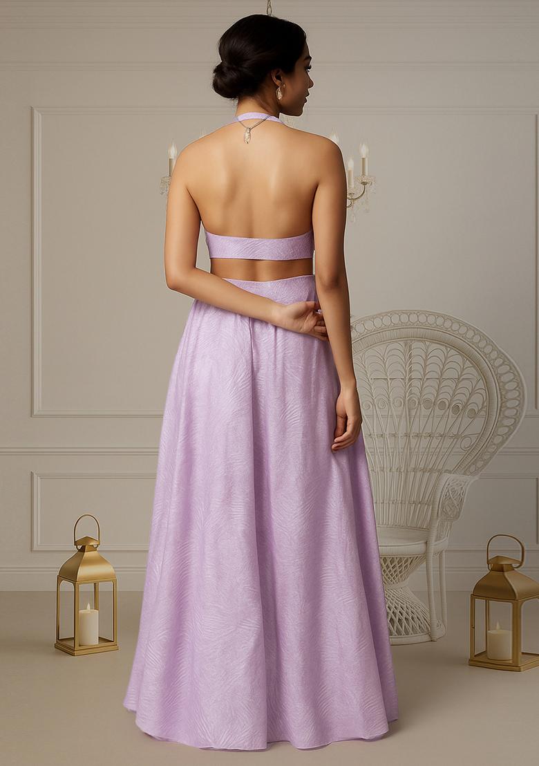 Multicolor Printed Organza Lehenga Set