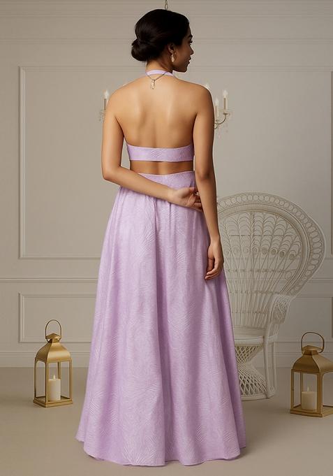 Multicolor Printed Organza Lehenga Set