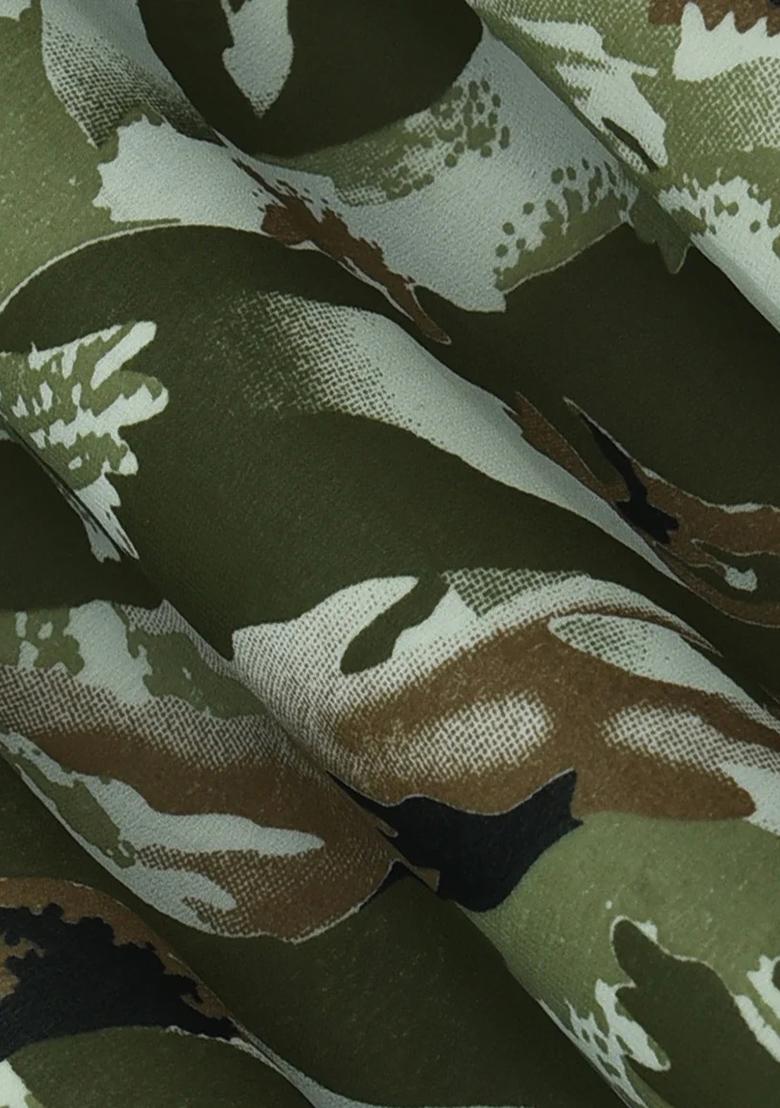 Multicolor Printed Georgette Lehenga Set - Indya