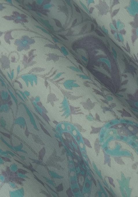 Blue Printed Georgette Lehenga Set