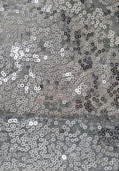 Grey Sequin Embellished Net Lehenga Set