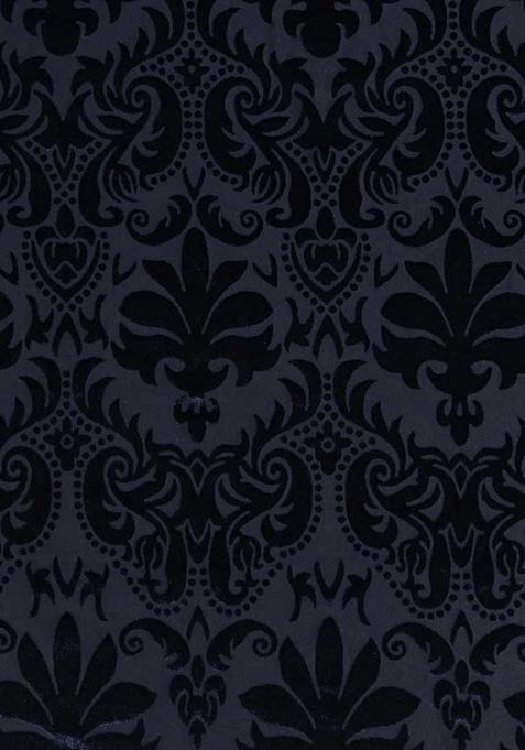 Navy Self Design Velvet Lehenga Set