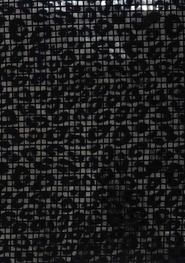 Silver Sequin Embellished Metallic Knit Lehenga Set - Indya