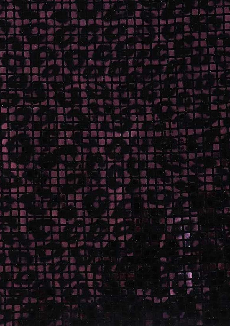 Purple Sequin Embellished Metallic Knit Lehenga Set - Indya