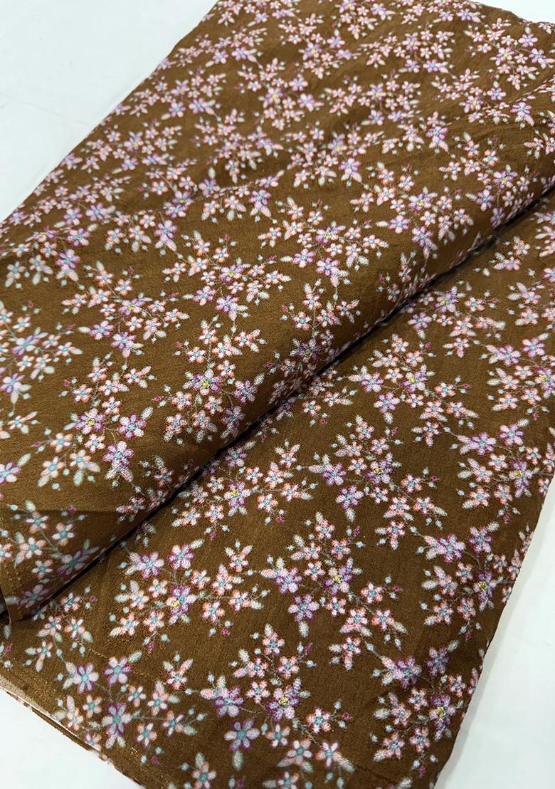 Beige Embroidered Blouse Georgette Lehenga Set - Indya