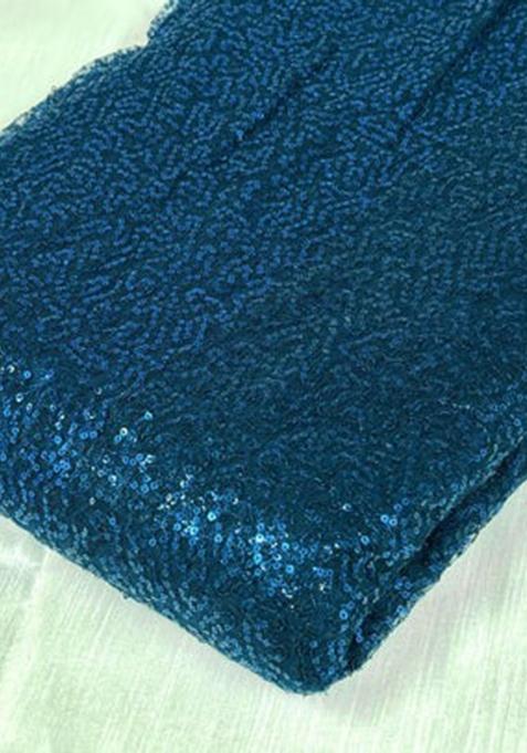 Blue Georgette Sequins Embellished Lehenga Set