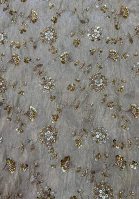 Gold Chinon Embroidered Lehenga Set