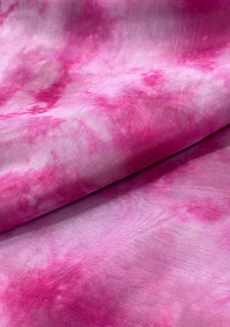 Rani Pink Sequin Embroidered Organza Lehenga Set - Indya