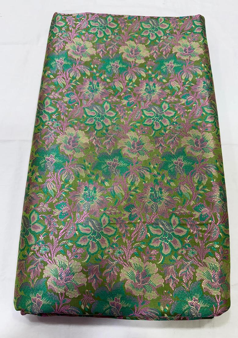 Olive Brocade Lehenga Set