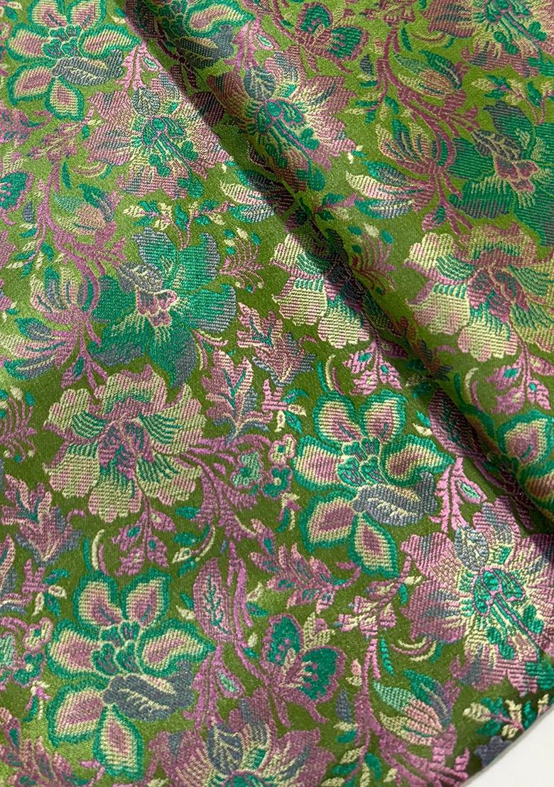 Olive Brocade Lehenga Set