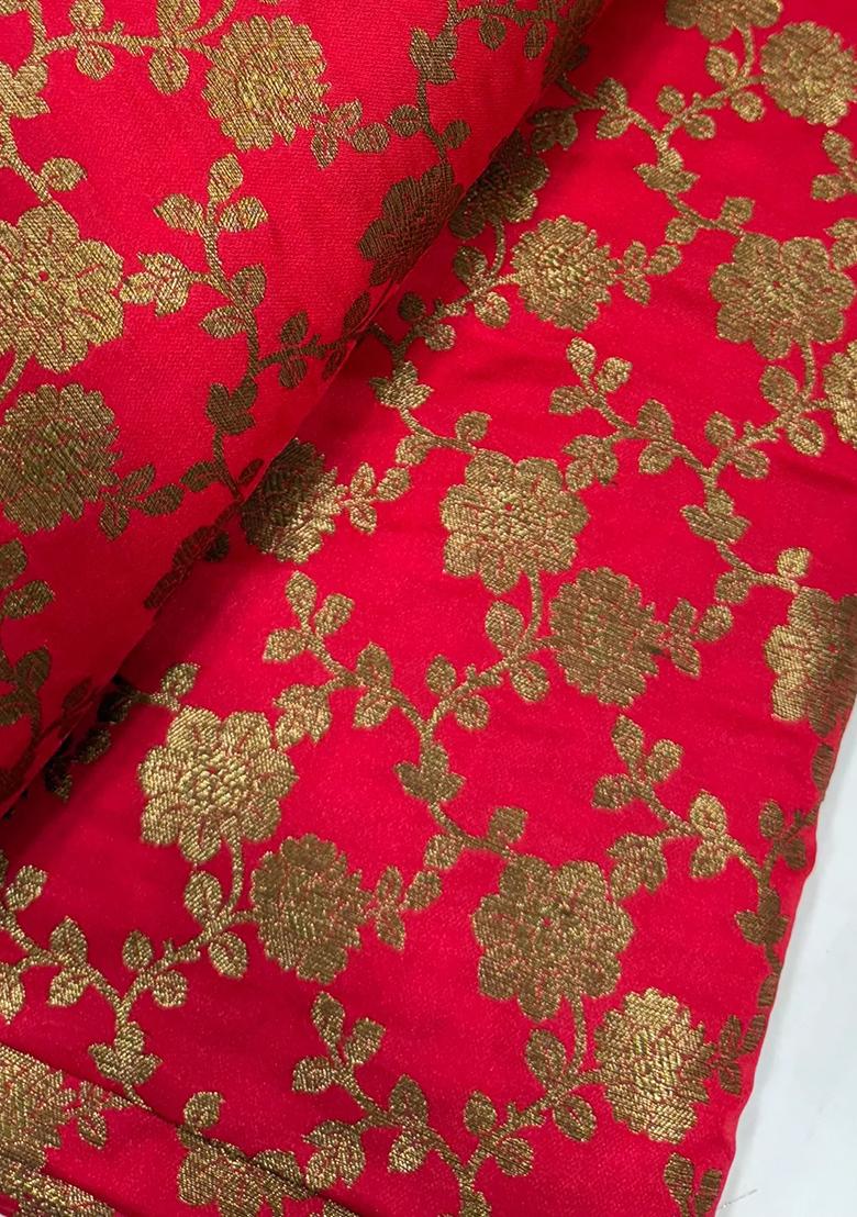 Maroon Brocade Lehenga Set