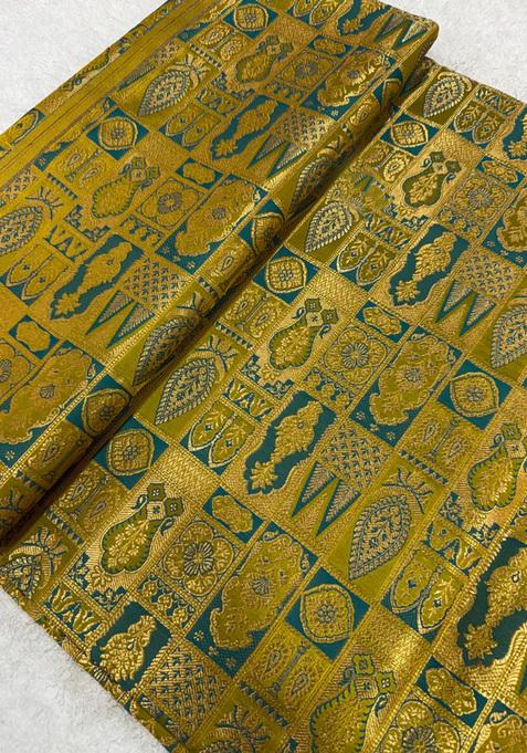 Green Brocade Lehenga Set