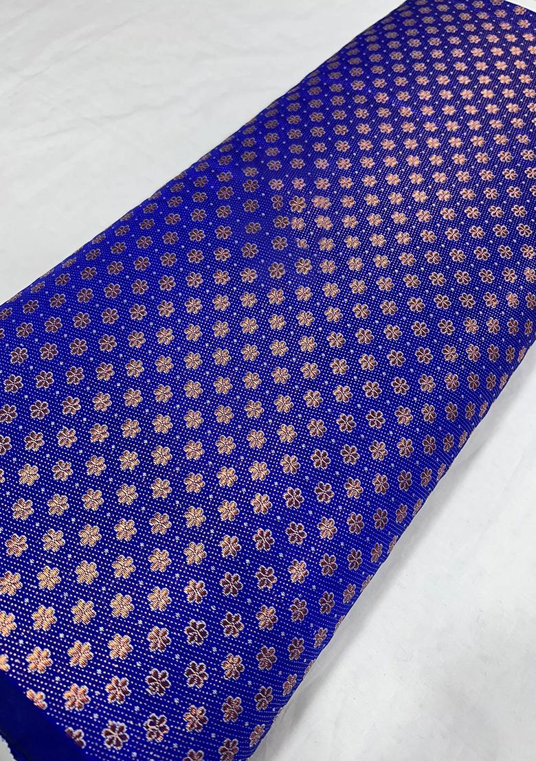 Royal Blue Brocade Lehenga Set