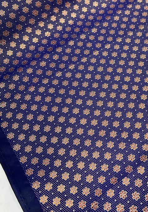 Royal Blue Brocade Lehenga Set