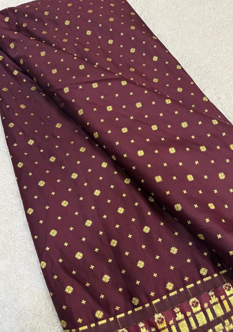 Brown Sequin Georgette Lehenga Set