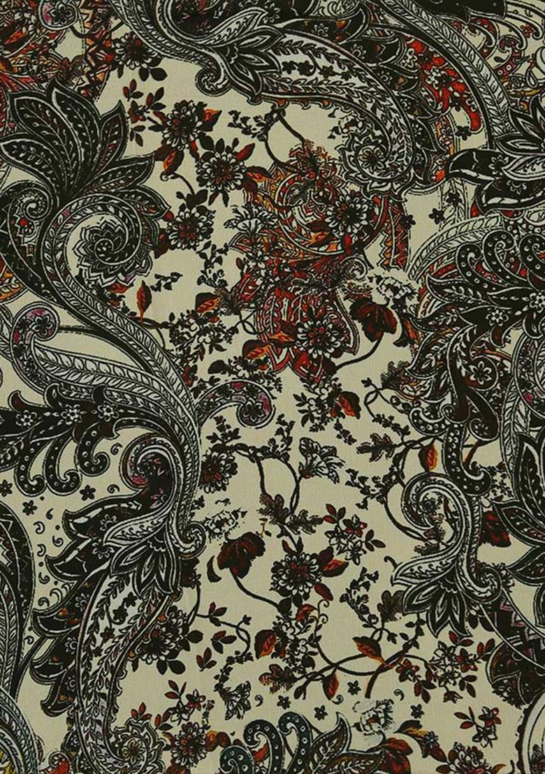 Multicolor Printed Georgette Lehenga Set - Indya