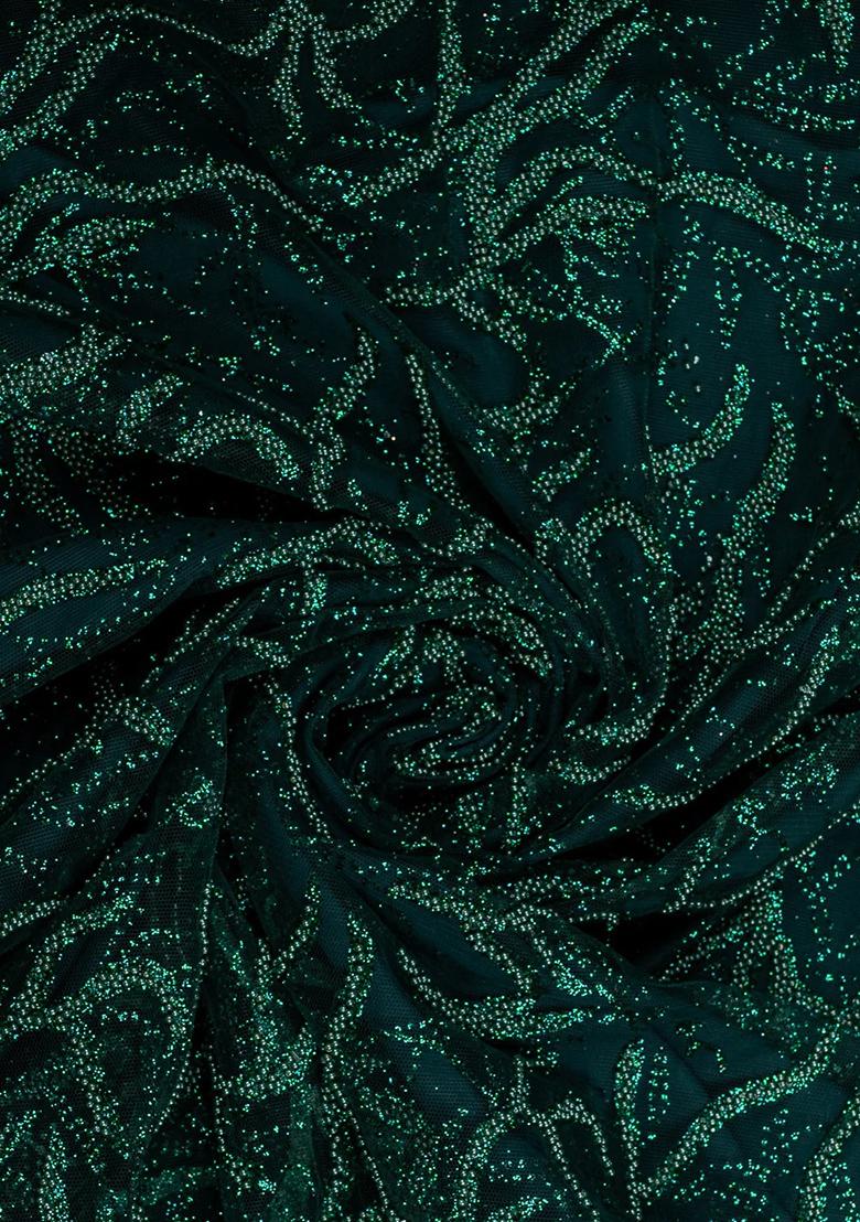 Green Embroidered Blouse Georgette Lehenga Set