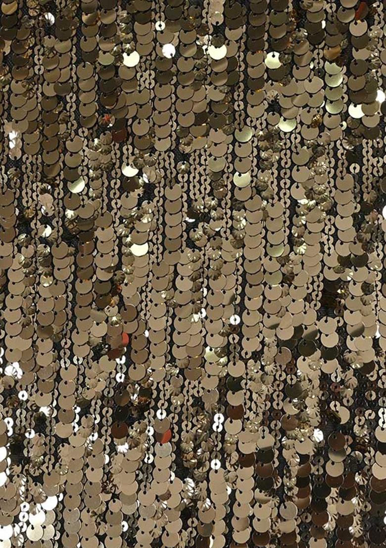 Golden Embellished Blouse Georgette Lehenga Set