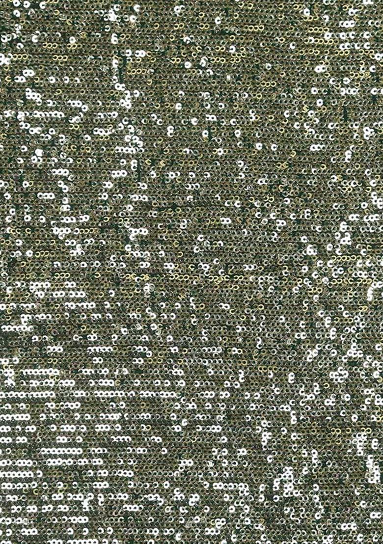 Green Sequin Embellished Blouse Georgette Lehenga Set