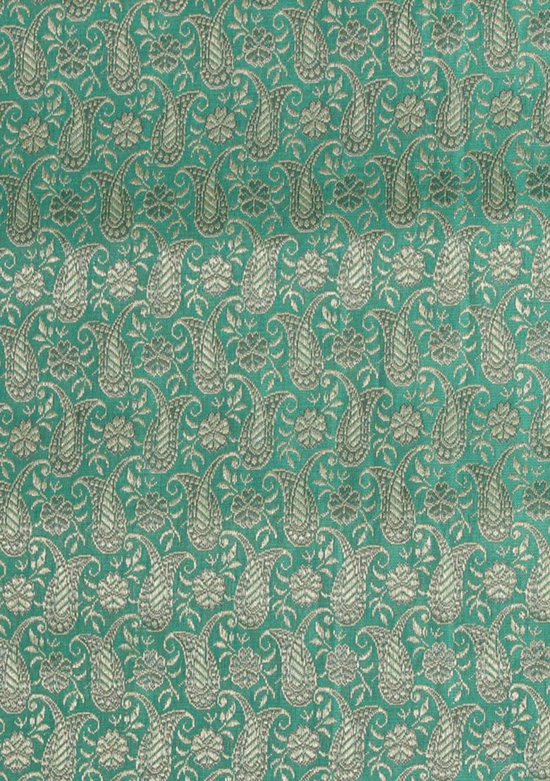 Sea Green Jacquard Brocade Lehenga Set