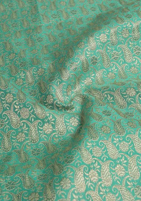 Sea Green Jacquard Brocade Lehenga Set