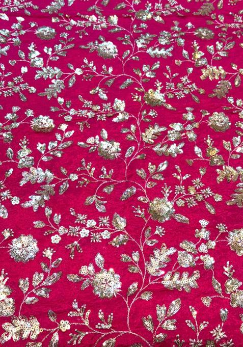 Pink Embroidered Blouse Georgette Lehenga Set